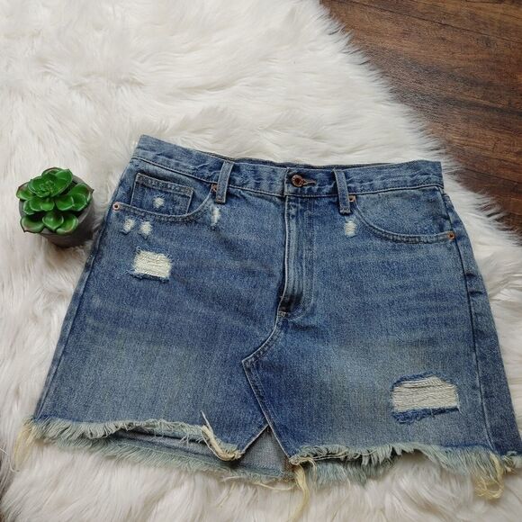 Lucky Brand Women's Old Favorite Mini Skirt blue S - Picture 3 of 9